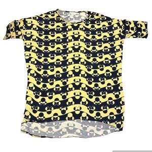 LulaRoe Disney Irma Minnie Mickey Mouse Black/Gold High Low Print Size M